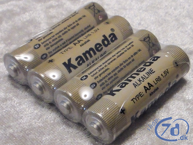 4 AA batterier - Alkaline Kameda kvalitet