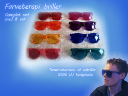 Farveterapi briller - Sæt med 8 terapifarver